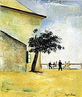 Wirtshaus an der Kahlenbergerstraße, 1928 oder früher, Öl auf Leinwand, 55x45,5 cm, WV 44