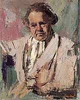  Architekt Prof. Lois Welzenbacher, 1956, Öl auf Leinwand, 73x60 cm, WV 582, Tiroler Landesmuseum Ferdiandeum, Innsbruck