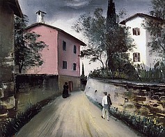  Südliche Dorfstraße, um 1930, Öl auf Leinwand, 60x73 cm, WV 138