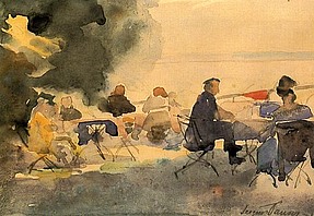  Am Seeufer, 1921, Aquarell, 15,3 x 21,8 cm (P)
