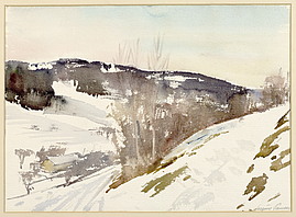  Winterlandschaft, Aquarell, Albertina, Wien