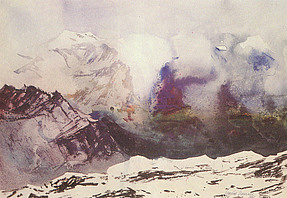  Im Gebiete des Großglockners (I), 1961, Aquarell, Sammlung Leopold, Wien