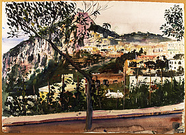  Südliche Landschaft, Aquarell, Akademie der bildenden Künste, Wien, Kupferstichkabinett