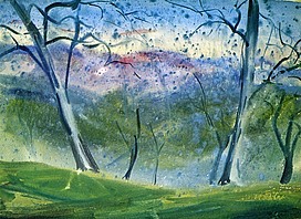 Olivenhain (Malcesine), 1953, Aquarell