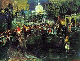 Rennplatz Freudenau, 1948, Öl auf Leinwand, 69,5x90 cm, WV 465, Wien Museum 