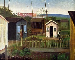 Schrebergärten (I), 1930 oder früher, Öl, 73x92 cm, WV 112