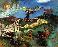 Fliegen, fallen, schwimmen (Traumerinnerung an Schwebezustände), um 1935, Öl auf Lwd., 45x55 cm, WV 292