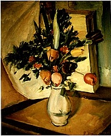 Blumen, um 1926, Öl auf Holzplatte, 68,5 x 55,5 cm, WV 26