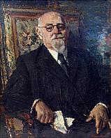 Bundespräsident Dr. Karl Renner (I), 1947, Öl auf Leinwand, 91 x 72 cm, Kulturamt der Stadt Graz