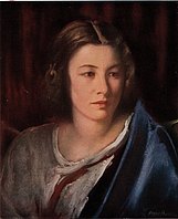 Christine von Bachmayr-Heyda, 1943, Tempera-Mischtechnik auf Hartplatte, 54,5x45,5 cm, WV 403 