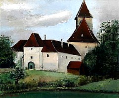 Schloß Hausenbach (Niederösterreich), 1928, Öl auf Leinwand, 60 x 73 cm, WV 49