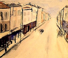  Enghien les Bains, 1928, Aquarell, 32,1 x 37,5 cm (P)