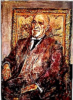 Altbürgermeister Karl Seitz (I), 1949, Öl auf Hartplatte, 109 x 79 cm, Wiener Städtische Wechselseitige Versicherungsanstalt, Wien