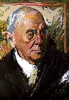 Architekt Prof. Josef Hoffmann (II), 1951, Öl auf Hartplatte, 53x39 cm, WV 517, Wien Museum